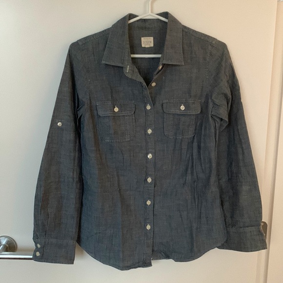XS J. Crew denim blue button-down shirt - Picture 1 of 2